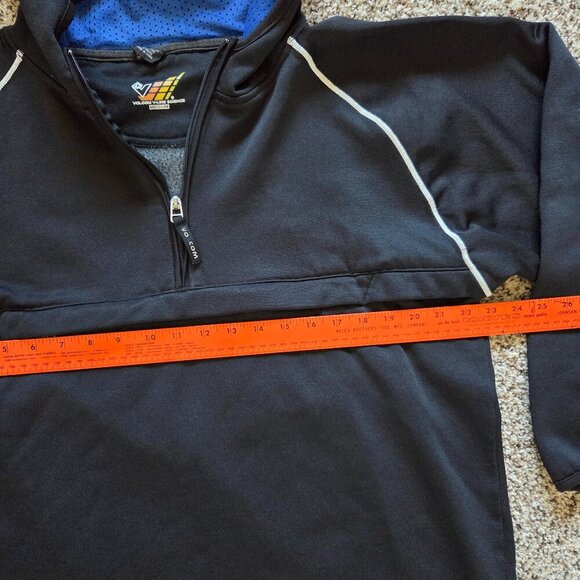Y2K Volcom V-Line Mens 1/4 Zip Hoodie Size Med Black Surf Skate Grunge Vintage - Picture 5 of 8